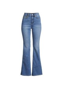 LANDS' END Skinny Fit Recover Schlagjeans High Waist, Damen,  Blau, Baumwolle/Elasthan/Polyester, by Lands' End