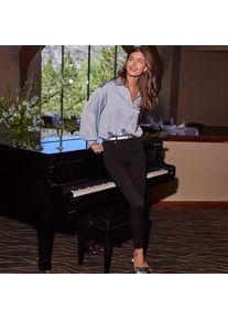 LANDS' END Skinny Fit Jeans High Waist, Damen,  Schwarz, Baumwoll-Mischung, by Lands' End