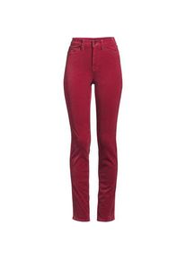 LANDS' END Slim Fit Samthose High Waist, Damen,  Pink, Baumwoll-Mischung, by Lands' End