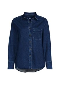 LANDS' END Jeanshemd, Damen,  Blau, Baumwoll-Mischung, by Lands' End