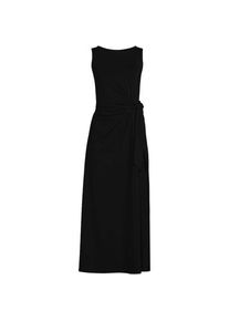 LANDS' END Maxikleid aus Baumwolle/Modal mit Bindeband, Damen,  Schwarz, Elasthan/Baumwoll-Mischung/Synthetic-blend, by Lands' End
