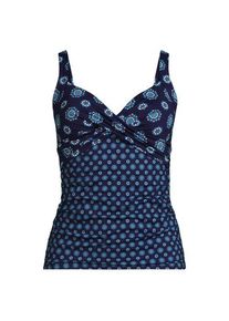LANDS' END Tankinitop CHLORRESISTENT mit V-Ausschnitt Gemustert, Damen,  Blau, Nylon-Mischung, by Lands' End