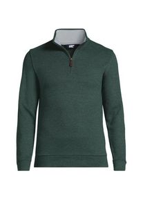 LANDS' END Rei&szlig;verschluss-Pullover aus Bedford-Ripp, Herren,  Gr&uuml;n, Baumwolle, by Lands' End