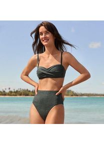 LANDS' END Glitzer-Bikinihose, High Waist, leichtes Shaping, Damen,  Gr&uuml;n, by Lands' End