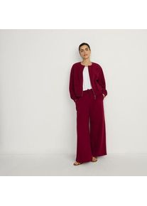 LANDS' END Softe Jersey-Bomberjacke, Damen,  Rot, Baumwolle/Polyester/Baumwoll-Mischung, by Lands' End