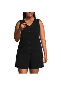 LANDS' END Weste aus Cr&ecirc;pe, Damen,  Schwarz, Polyester, by Lands' End