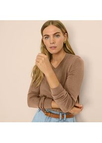 LANDS' END Pullover aus Baumwolle/Seidenmix, Damen,  Braun, Baumwolle/Seide/Nylon, by Lands' End