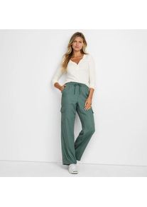 LANDS' END Weite Cargohose, Damen,  Gr&uuml;n, Kunstseide/Lyocell (Viskose), by Lands' End