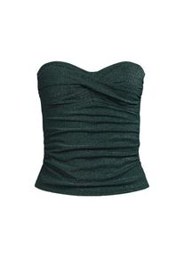 LANDS' END Glitzer Twist Bandeau-Tankinitop, Damen,  Gr&uuml;n, Nylon, by Lands' End