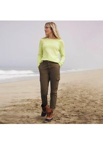 LANDS' END Slim Fit Cargo-Chinos, Damen,  Gr&uuml;n, Baumwolle, by Lands' End