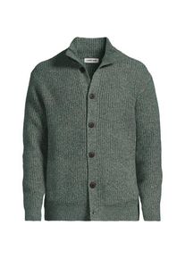 LANDS' END Cardigan mit Stehkragen, Herren,  Gr&uuml;n, by Lands' End