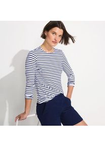 LANDS' END Badeshirt Print, Damen,  Wei&szlig;, Nylon-Mischung, by Lands' End