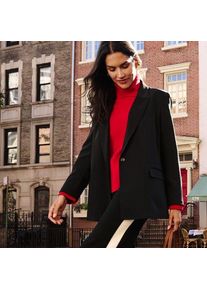 LANDS' END Blazer, Damen,  Schwarz, Polyester, by Lands' End