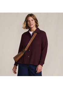 LANDS' END Baumwollmix-Jacke im Waffelstrick, Damen,  Rot, Baumwoll-Mischung/Polyester-Mischung, by Lands' End