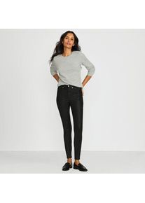 LANDS' END Beschichtete Skinny Jeans High Waist, Damen,  Schwarz, Polyester-Mischung/Baumwolle Modal, by Lands' End