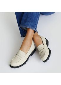 LANDS' END Pennyloafer mit Chunky-Sohle, Damen,  Wei&szlig;, by Lands' End