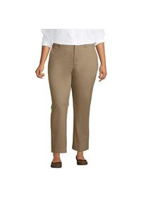 LANDS' END 7/8-Chinos mit geradem Bein Mid Waist, Damen,  Braun, by Lands' End
