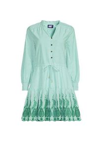 LANDS' END Minikleid mit Lochstickerei, Damen,  Gr&uuml;n, Baumwolle, by Lands' End
