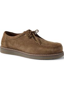 LANDS' END Schn&uuml;rschuhe mit Mokassin-Naht, Herren,  Grau, Rauleder, by Lands' End