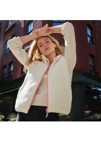 LANDS' END Fleece-Steppweste zum Wenden, Damen,  Wei&szlig;, Polyester, by Lands' End