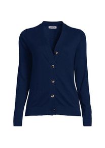 LANDS' END Cardigan aus Baumwolle/Seidenmix, Damen,  Blau, Baumwolle/Seide/Nylon, by Lands' End