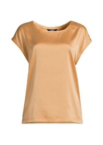 LANDS' END Satin-T-Shirt, Damen,  Braun, Polyester/Viskose, by Lands' End