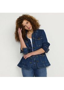 LANDS' END Soft Denim Utility-Jacke, Damen,  Blau, Elasthan/Baumwoll-Mischung, by Lands' End