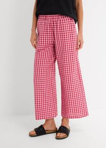 bonprix Culotte aus reiner Baumwolle, rosa, Gr.46, Kn&ouml;chelfreie Culotte aus Seersucker, aus 100% Baumwolle
