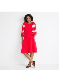 LANDS' END Starfish Kleid mit 3/4-&Auml;rmeln, Damen,  Pink, Baumwoll-Mischung, by Lands' End