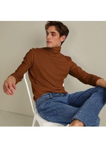 LANDS' END Super-T Rollkragenshirt, Classic Fit, Herren,  Orange, Baumwolle, by Lands' End