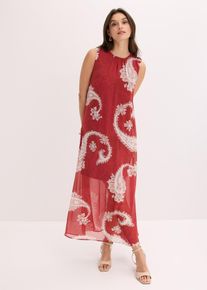 bonprix Langes Chiffonkleid, rot, Gr.42, Elegantes Sommerkleid aus Chiffon mit Rundhalsausschnitt