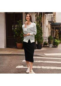 LANDS' END Feinstrick-Midirock, Damen,  Schwarz, by Lands' End