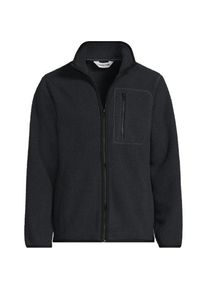 LANDS' END Teddyfleece-Jacke mit Rei&szlig;verschluss, Herren,  Blau, Polyester, by Lands' End
