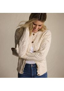 LANDS' END Noppencardigan, Damen,  Wei&szlig;, Baumwolle, by Lands' End