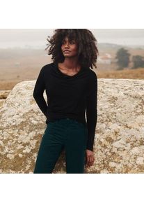 LANDS' END Shirt mit Fledermaus&auml;rmeln aus softem Viskosemix, Damen,  Schwarz, Viskose-Mischung/Polyester-Mischung, by Lands' End