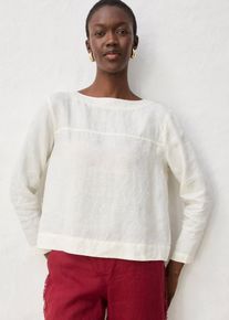 bonprix Tunika aus reinem Leinen, wei&szlig;, Gr.54, moderne Leinen-Tunika hinten am R&uuml;cken zum Binden, aus Leinen