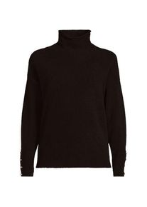 LANDS' END Soft Touch Stehkragenpullover mit &Auml;rmelkn&ouml;pfen, Damen,  Braun, Polyacryl/Woll-Mischung/Nylon-Mischung, by Lands' End