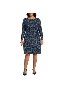 LANDS' END Baumwolle/Modal-Kleid mit Zierschleife, Damen,  Blau, Baumwolle Modal, by Lands' End
