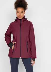 bonprix Wasserdichte Funktions-Jacke mit reflektierenden Details, rot, Gr.38, Sportliche Regenjacke mit abnehmbarer Kapuze und versiegelten N&auml;hten