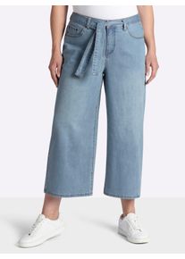 sheego Gro&szlig;e Gr&ouml;&szlig;en 7/8-Jeans mit weiten Beinen, blue-bleached, Gr&ouml;&szlig;e 46 - Damen