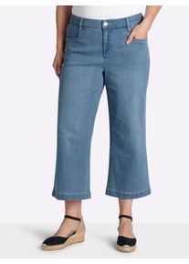 sheego Gro&szlig;e Gr&ouml;&szlig;en 7/8-Jeans mit weitem Bein, blue-bleached, Gr&ouml;&szlig;e 52 - Damen