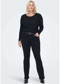 sheego Gro&szlig;e Gr&ouml;&szlig;en Schlagjeans, black-denim, Gr&ouml;&szlig;e 46 - Damen