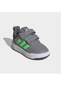 Sneaker adidas Sportswear "TENSAUR SPORT 3.0 KIDS", M&auml;dchen, Gr. 23, grau three, lime burst, grau five, Synthetik, Textil, Schuhe Sneaker, f&uuml;r Kinder, mit Klettverschluss