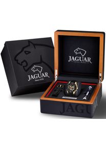 Chronograph Jaguar "Special Edition", schwarz (schwarz, goldfarben), Armbanduhren, Herren, Chronograph, Armbanduhr, Herrenuhr, Saphirglas, Swiss Made, ideal auch als Geschenk