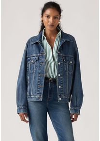 Levi's Jeansjacke LEVI'S "90S TRUCKER", Damen, Gr. L (40), wonder why, Denim/Jeans, Obermaterial: 100% Baumwolle, figurumspielend h&uuml;ftlang, Manschette, Jacken Jeansjacke, mit Umlegekragen