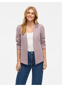 Kurzblazer Vila "VIHER NEW 3/4 BLAZER -NOOS", Damen, Gr. XS, gr&uuml;n (toadstool), Web, Obermaterial: 63% Polyester, 33% Viskose, 4% Elasthan, unifarben, regular fit h&uuml;ftlang, Blazer Kurzblazer, Materialmix, regular fit