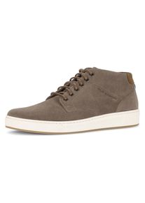 Sneaker Pius Gabor, Herren, Gr. 9,5 (44), beige (sand), Veloursleder, Schuhe Sneaker, Schn&uuml;rboots, High Top-Sneaker in bequemer Schuhweite G (= weit)