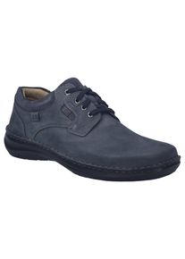 Schn&uuml;rschuh Josef Seibel "New Anvers 36", Herren, Gr. 40, blau (indigo), Leder, Schuhe Schn&uuml;rschuh, Sneaker, Komfortschuh, Halbschuh mit Kontrastn&auml;hten, Weite K