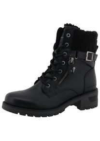 Winterstiefelette Tom Tailor, Damen, Gr. 41, schwarz, Lederimitat, Textil, Basic, Schuhe Winterstiefelette, Stiefelette, Winterboots mit Blockabsatz