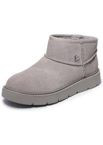 Winterboots Skechers "KEEPSAKES COZY-COZY MINI", Damen, Gr. 38, taupe, Veloursleder, Schuhe Winterboots, Snowboots, Schlupfstiefel mit Plateausohle